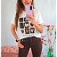 Camiseta Blanca Corazones Print